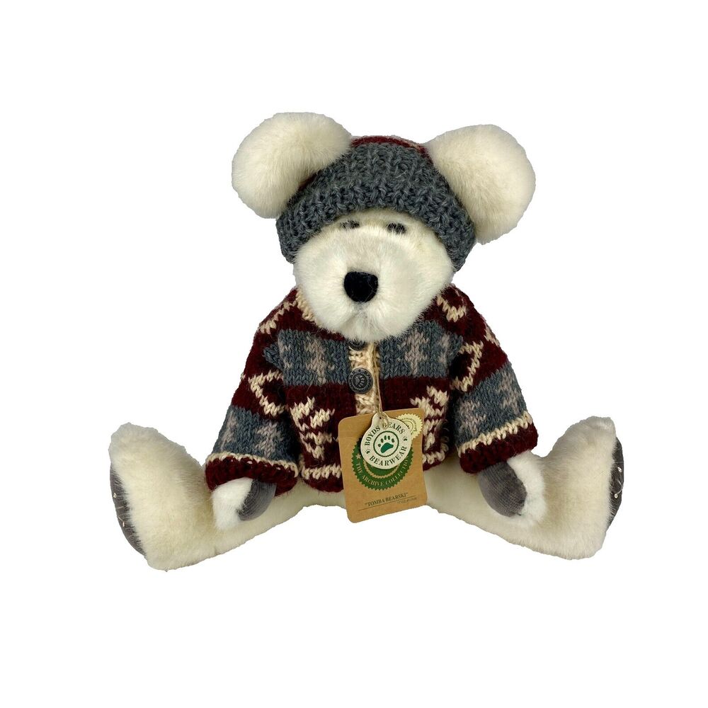 Boyds Bears Tomba Bearski White Plush 14" Retired Archive Collection 912620 NOS